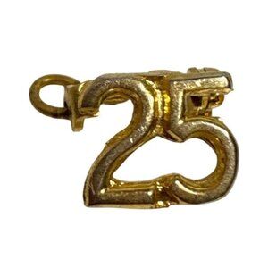 25 Charm Pin Gold Tone Small .5"